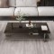 Table basse design moderne vitré marron 1M