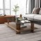 Table basse design moderne vitré marron 1M