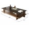 Table basse design moderne vitré marron 1M