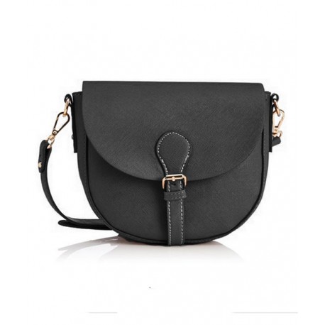 sac bandouliere demi lune cartable noir NEW LOOK