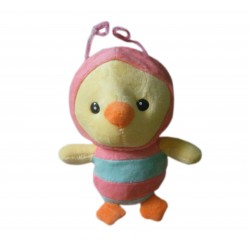 peluche ventouse poussin rose