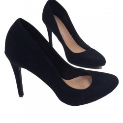 escarpin effet daim rond LAUREN CONRAD noir/bleu8cm