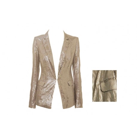 veste STRADIVARIUS sequin argente