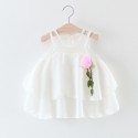 robe princesse blanche avec rose & perle blanche