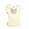 haut blanc casse manche court detail argente H&M