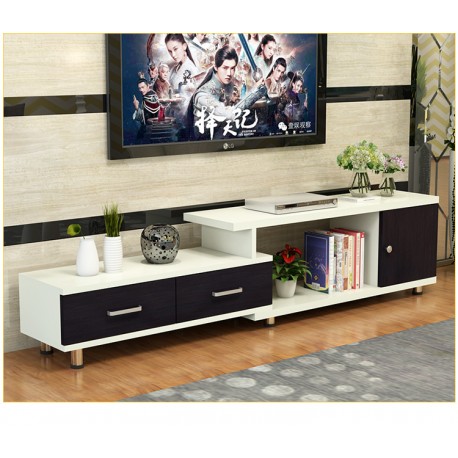 RABAIS B meuble tv etirable 1 porte 2 tiroir