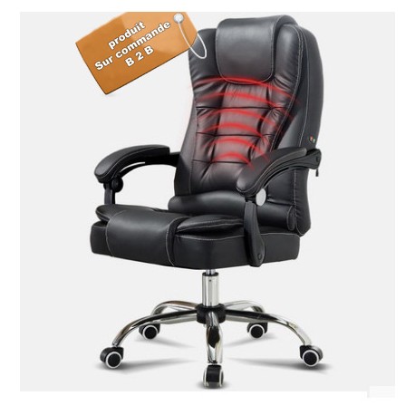 fauteuil de bureau lombaire simili cuir a roulette