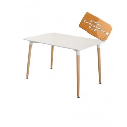 B2B Table multifonction rectangulaire design scandinave blanc