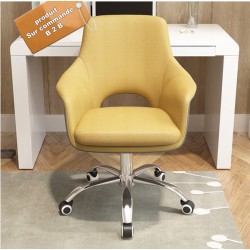 fauteuil de bureau a roulette vintage jaune