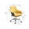 fauteuil de bureau a roulette vintage jaune