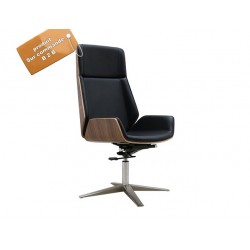 B2B fauteuil de bureau design retro  pieds croix plat 2 tons