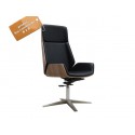 B2B fauteuil de bureau design retro  pieds croix plat 2 tons