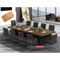 B2B table de conference melamine marron 3M + 10 chaise noir