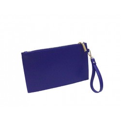 pochette bleu avec fermeture LINEA