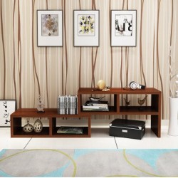 RABAIS B meuble TV melamine style moderne rectangle marron