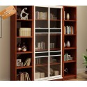 B2B meuble de bureau porte coulissante en verre etagere laterales modulable A+C+A marron