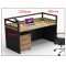 B2B table de bureau individuelle melamine sombre