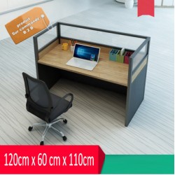 B2B table de bureau individuelle melamine sombre