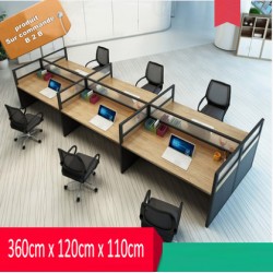 B2B table de bureau simple 6 poste effet neutre