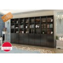 B2B meuble bibliotheque de bureau noir modulable (marron, effet neutre,blanc)