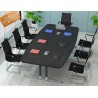 B2B table de conference melamine noir pieds plat 2,2M (effet neutre, marron, beige, autre)
