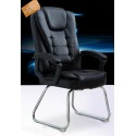 B2B fauteuil de bureau en simili cuir noir pieds en acier