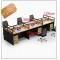 B2B table de bureau individuelle melamine sombre