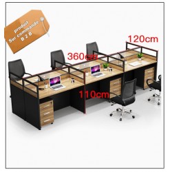 B2B table de bureau individuelle melamine sombre