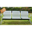 B2B chaise d'attente en acier inoxydable 3 place