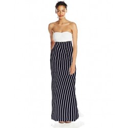 robe bustier maxi zigzag noir  VANITY