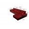 canape d'angle gauche convertible cuir importe veritable marron(2+1+angle)