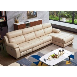 canape d'angle gauche convertible lounge cuir veritable  (3+angle)3,24M