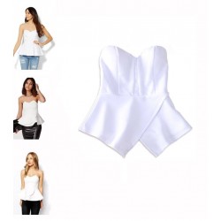 bustier blanc peplum REVEMPED