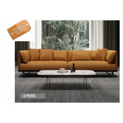 sofa extra large masculin 4 personnes cuir veritable