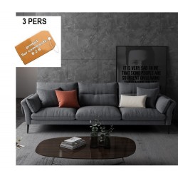 B2B sofa cozi tissu GRIS 3 pers