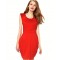 robe rouge ceintree manche courte ONLY