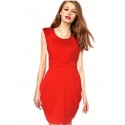 robe rouge ceintree manche courte ONLY