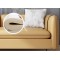 Sofa nordique cuir simili 3 pers GRIS + coussins
