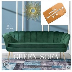 SOFA BAROQUE 3 PERSONNES VERT BOUTEILLE