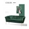 SOFA BAROQUE 3 PERSONNES VERT BOUTEILLE