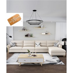 CANAPE SCANDINAVE TISSU 2+1+ANGLE BEIGE