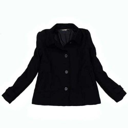 veste noir laine LA BASIQUE