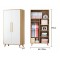 Armoire scandinave melamine 2 portes neutre&blanc 100X190CM