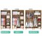 Armoire scandinave melamine 2 portes neutre&blanc 100X190CM