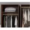 Duo Armoire melamine modulable A 80cm gris 2P + B 60/80cm marron 2P