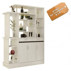 Etagere separation piece 3 porte 2 tiroir blanc 140X190CM