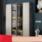 Armoire bibliotheque luxe vitree LED modulable 80CM + 80CM