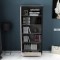 Armoire bibliotheque luxe vitree LED modulable 80CM + 80CM