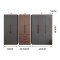 Duo Armoire melamine modulable A 80cm gris 2P + B 60/80cm marron 2P