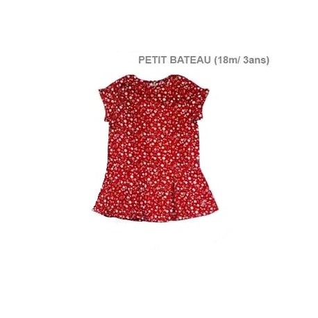 robe grenat fleuri PETIT BATEAU